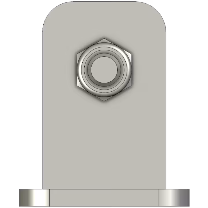 GC48 centre base plate stainless foot plate - side view