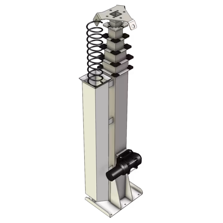 APAC Electric Winch Up Retractable Mast 8m extended - perspective view no rotator