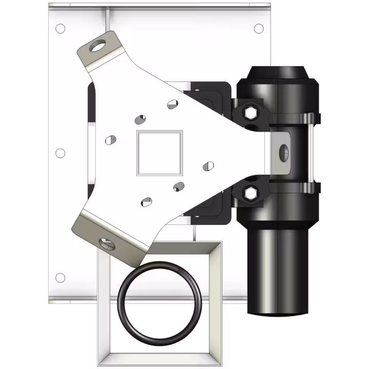APAC Electric Winch Up Retractable Mast 8m extended - top view no rotator