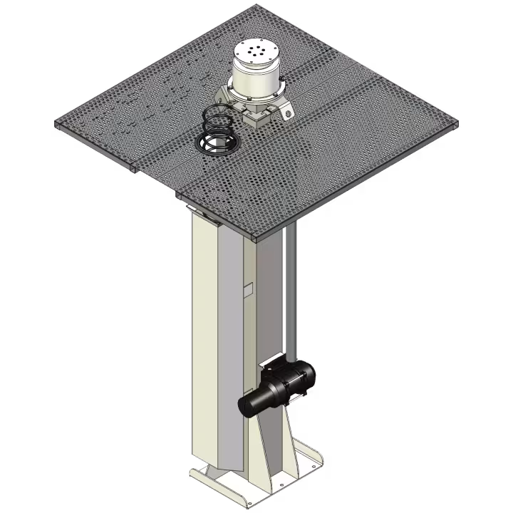 Aluminium Isolation Screen for Winch-raised retractable masts - complete assembly