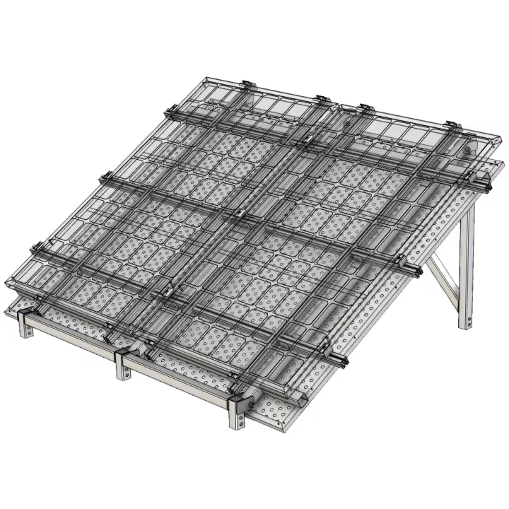 APAC 2-Panel solar frame for AMT modular system - transparent panels