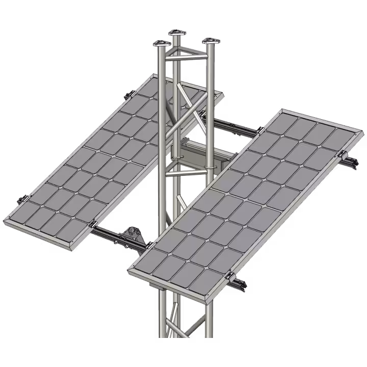 AL340 2-Panel solar frame perspective view