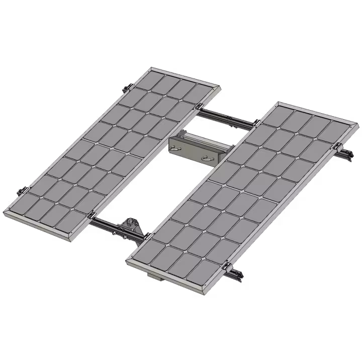 AL340 2-Panel solar frame - no tower perspective view