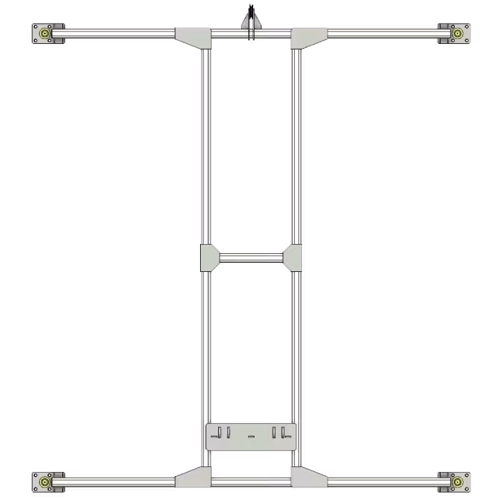 AL340 shipping container mounting interface bracket - front view