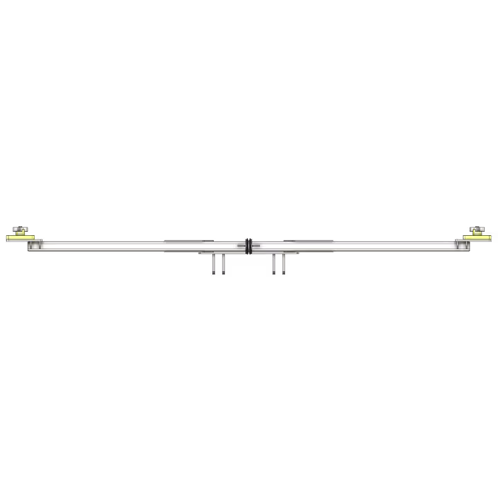 AL340 shipping container mounting interface bracket - top view