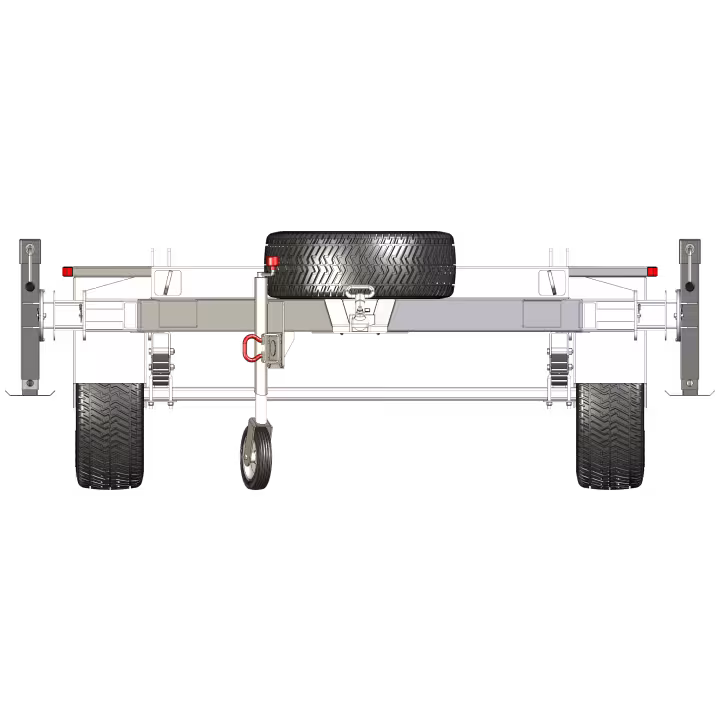 Dual Axle AMT Trailer - Front View