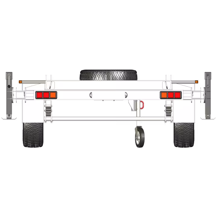 Dual Axle AMT Trailer - Rear View