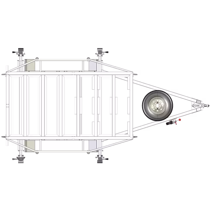 Dual Axle AMT Trailer - Top View