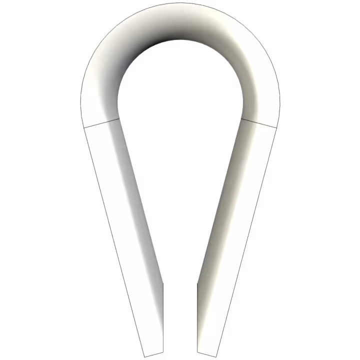 Wire Rope Thimble 6mm - front view