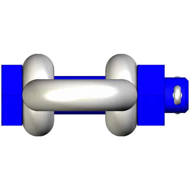 D-Shackle with Bolt and Split Pin - Top View