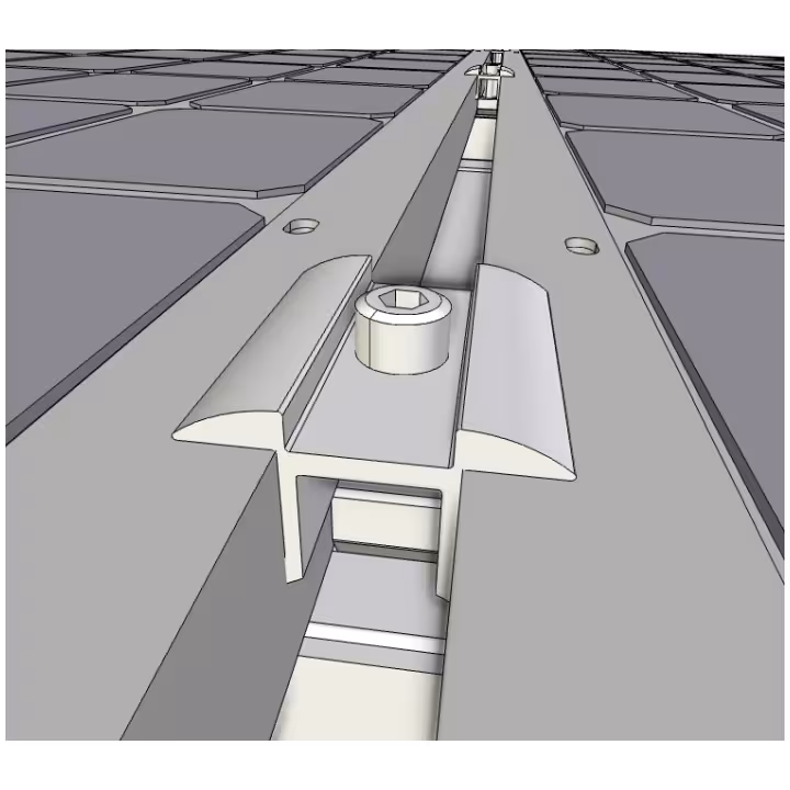 Solar Mid Clamp - in use