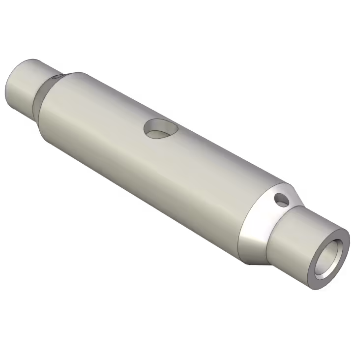 Turnbuckle with D-Shackle endings galvanised rigging screw style - perspective view