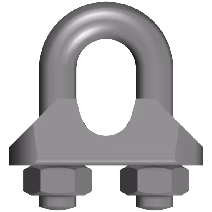 Wire Rope Grip galvanised or stainless - front view