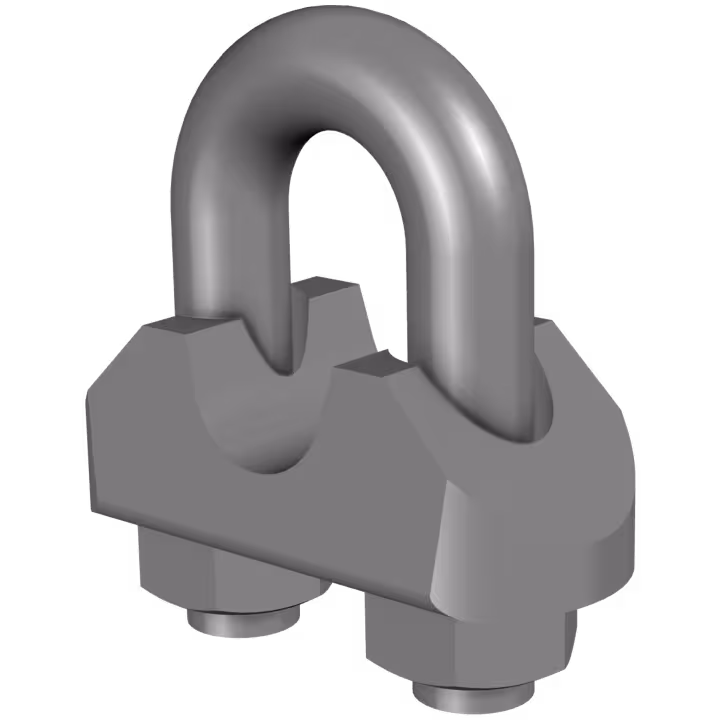 Wire Rope Grip galvanised or stainless - perspective view