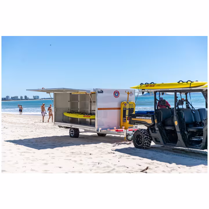 APAC Beach Arena Trailer Model One - RHS door open
