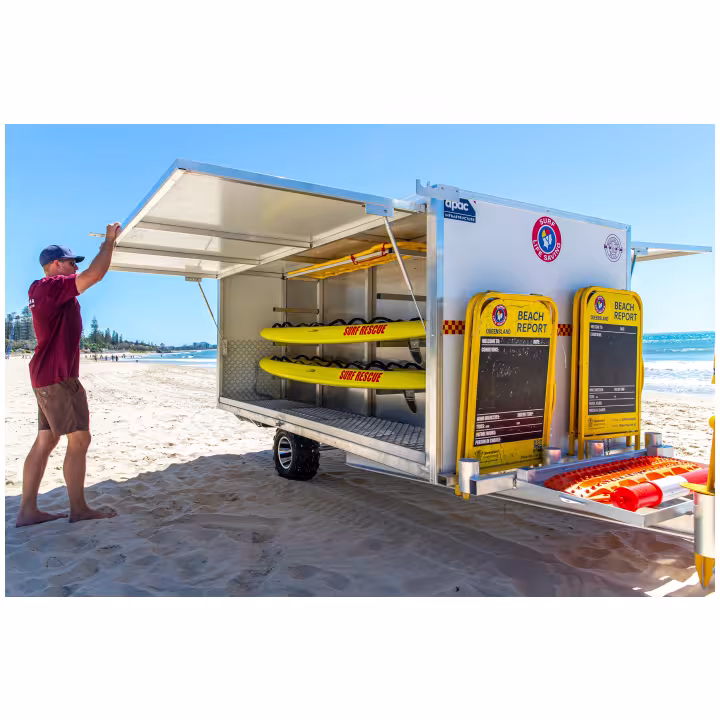 APAC Beach Arena Trailer Model One - surf boards