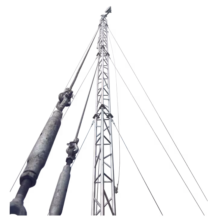 AL340 lattice tower guyed mast aluminium