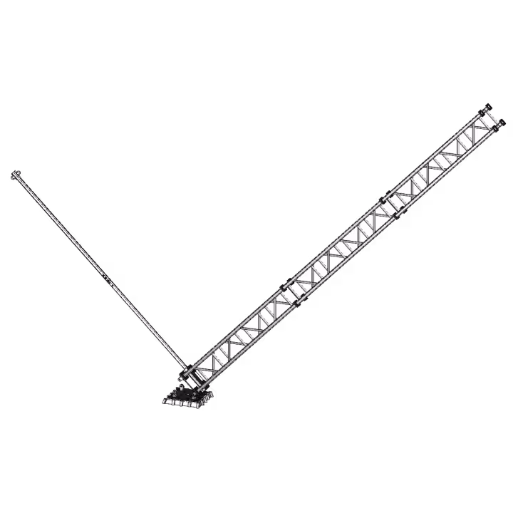 ALS500 Gin Pole Lowered Tower - half way view