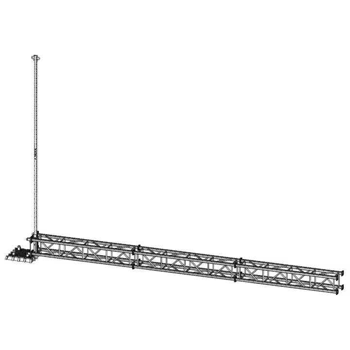 ALS500 Gin Pole Lowered - Horizontal View