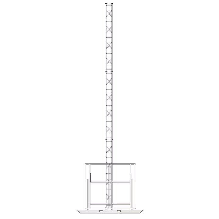 APAC Deployable Skid with 10m tower - front view stencil