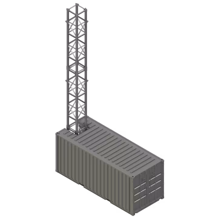 Hydraulic-Raised Shipping Container Tower