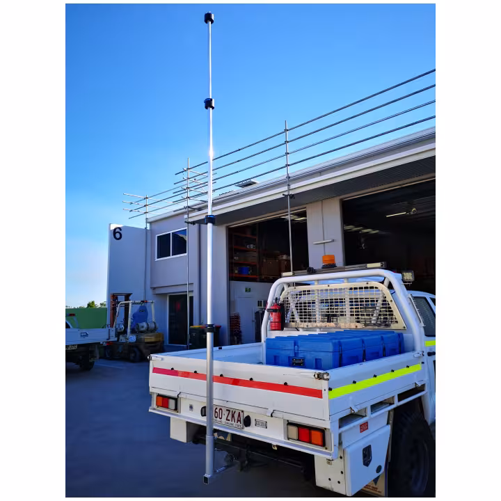 Tow ball mount for extendable aluminium poles