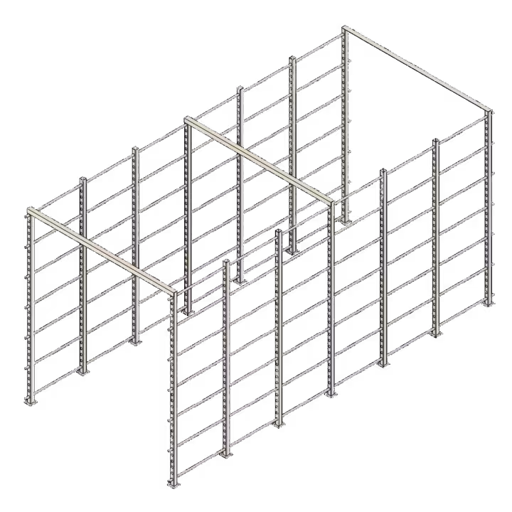 Aluminium board rack 6 rows