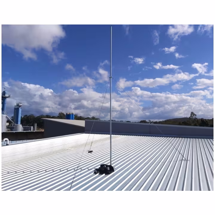 GG48 guyed steel roof mast up to 6m