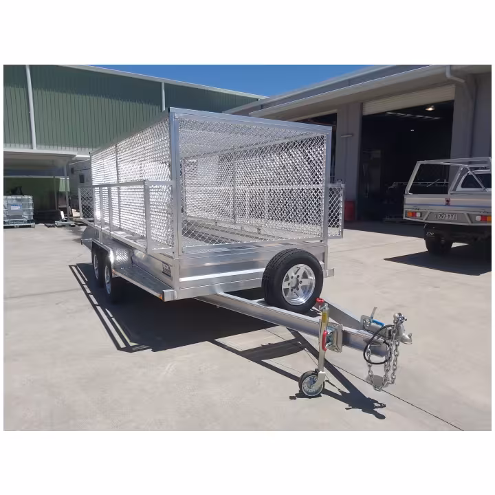 Front view of surf lifesaving gear and equipment trailer