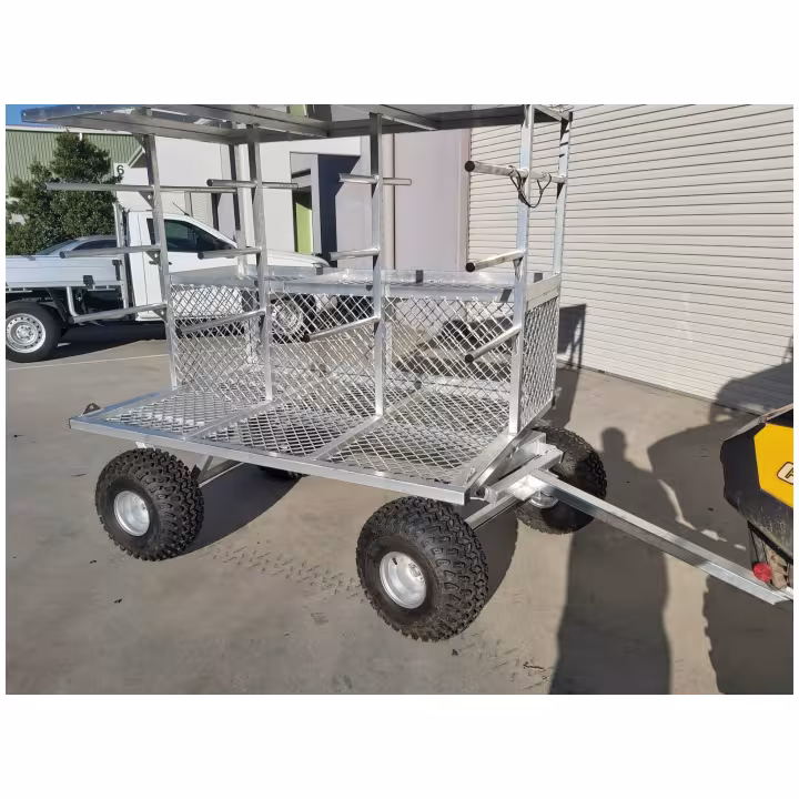 Side view of surf lifesaving beach trolley
