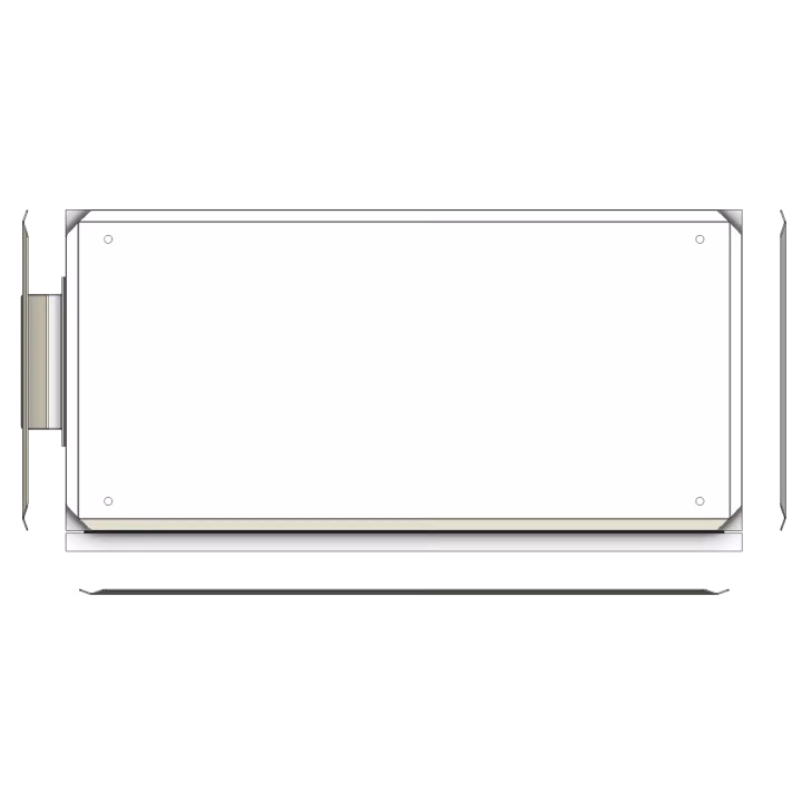 AES Stainless Enclosure 800x800x400 with Vent and Sunshield - Top View