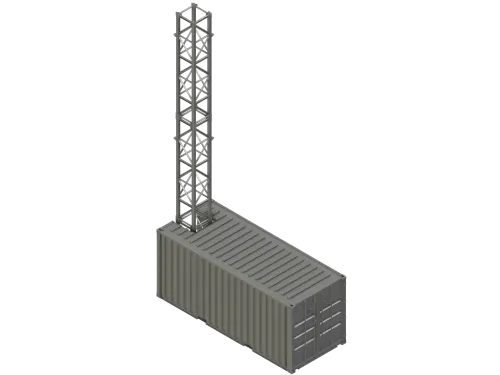 Hydraulic-Raised Shipping Container Tower