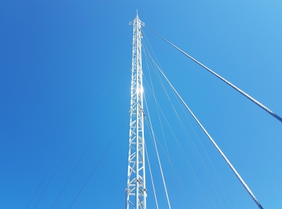 AL500 18 metre lattice tower, with 3-sector headframe
