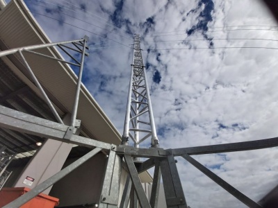 aluminium tripod tower, portable communications, 30m, antennas, telecommunications 