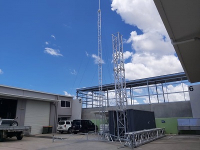 Aluminium lattice tower, remote monitoring. communications, ptp, 