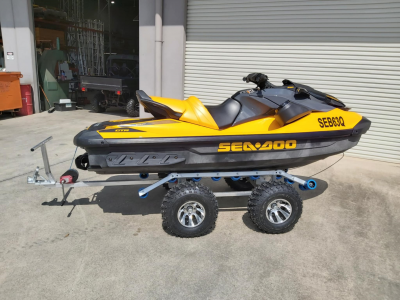 Surf life saving gear and equipment trailer, arenas, IRB trailer patrol. 