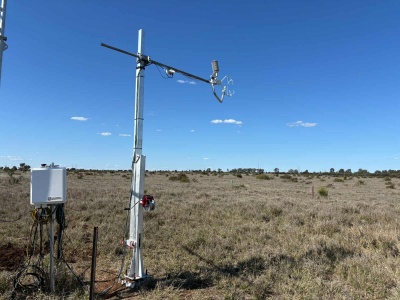 QUT Flux tower, weather monitoring tower. mast