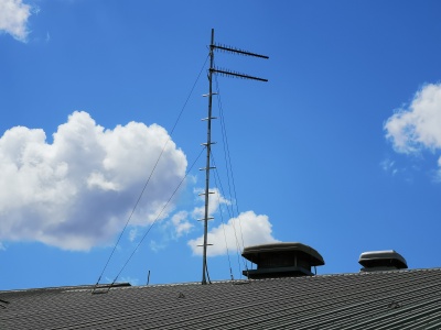 6 meter climbable monopole roof mast