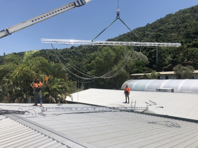 Installation of 18m AL220 roof tower