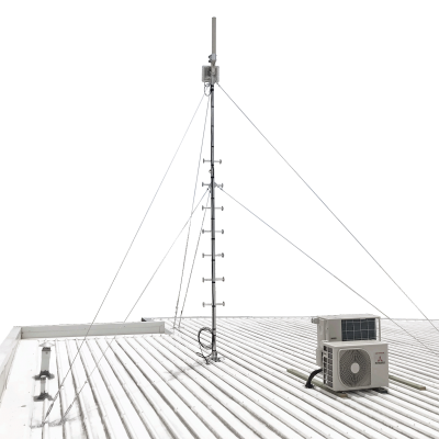 guyed aluminium roof mast climbable pole
