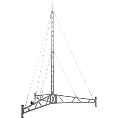 portable tripod tower lattice guyed mast