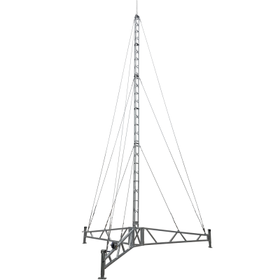 portable lattice tower tripod guyed mast