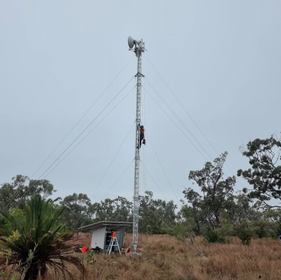 lattice tower install, ptp, telco, 