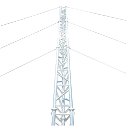 AL500 aluminium guyed lattice tower, 10m, 15m, 20m, 25m, 30m, 35m, 40m