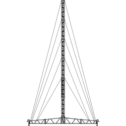 21 metre tripod tower portable lattice system