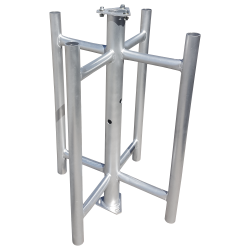 four sector cluster mount for AT90 aluminium monopoles