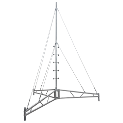 climbable aluminium tripod guyed mast