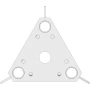 AL220 aluminium lattice module modular tower section TOP VIEW