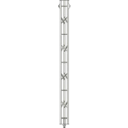 AL220 Aluminium lattice tower module base section front view