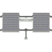 AL340 2-Panel solar frame - front view